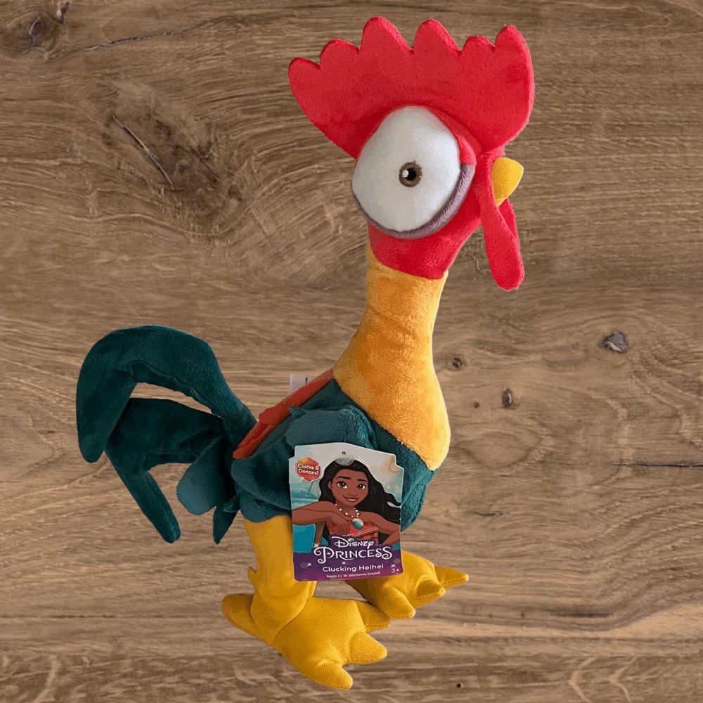 NWT Disney Moana Hei Hei Clucking Dancing Rooster Plush Stuffed Toy